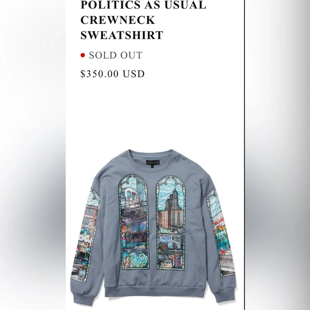Who Decides War Politics As Usual Crewneck Sweater sz Medium - Picture 7 of 7